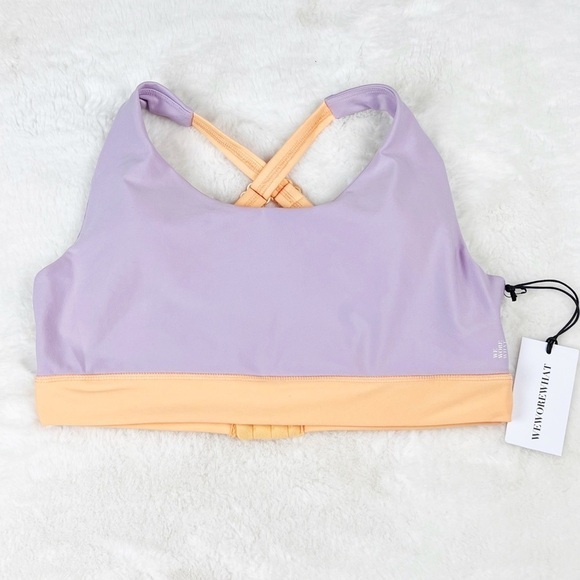 NWT WeWoreWhat Scoop Neck Cross Back Sports Bra - Picture 5 of 7